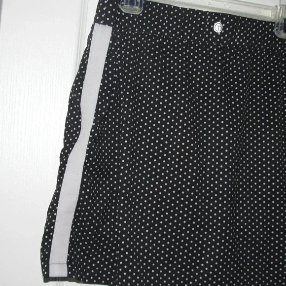 T by TALBOTS Black White Polka Dot Pull-On Skort Skirt Shorts Size M - Picture 4 of 9